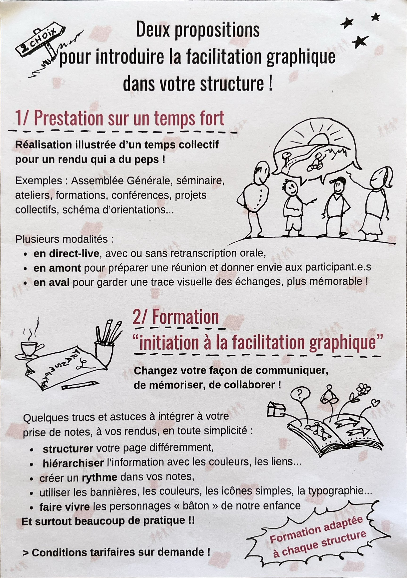 Flyer facilitation graphique VERSO Programme Fête du soleil